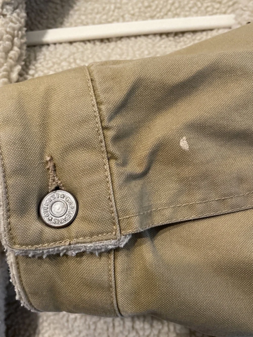 Vintage 2000s Gap Men’s Large Bomber Jacket Full Zip Khaki Tan